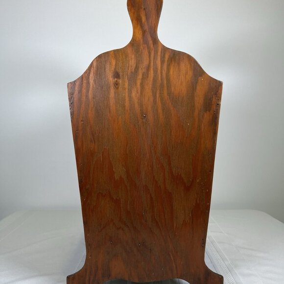 Vintage Wooden Magazine Rack Mid Century Chinoiserie Style with Asian Panels - Picture 3 of 13